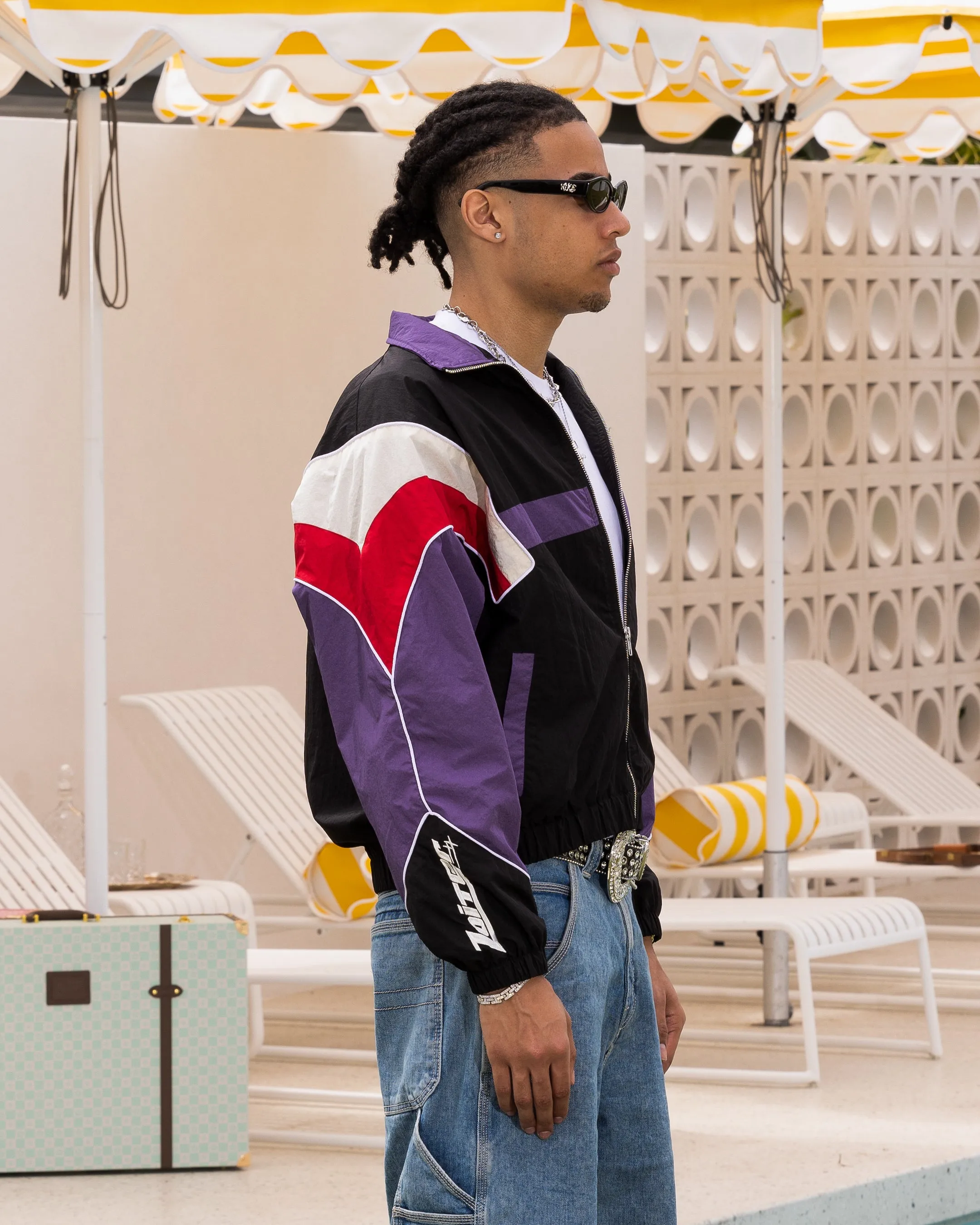 Loiter Axel Track Jacket Black/Purple