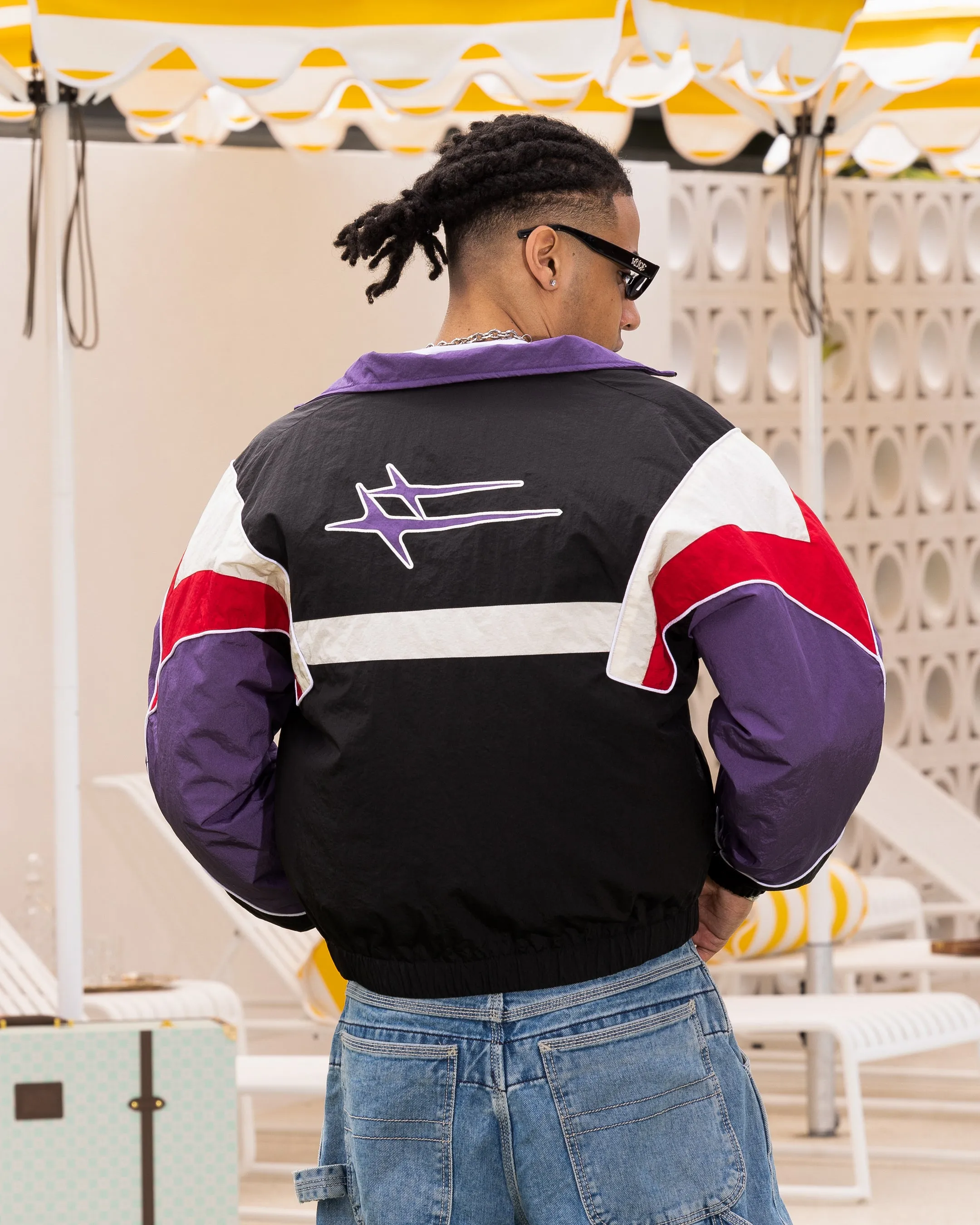 Loiter Axel Track Jacket Black/Purple