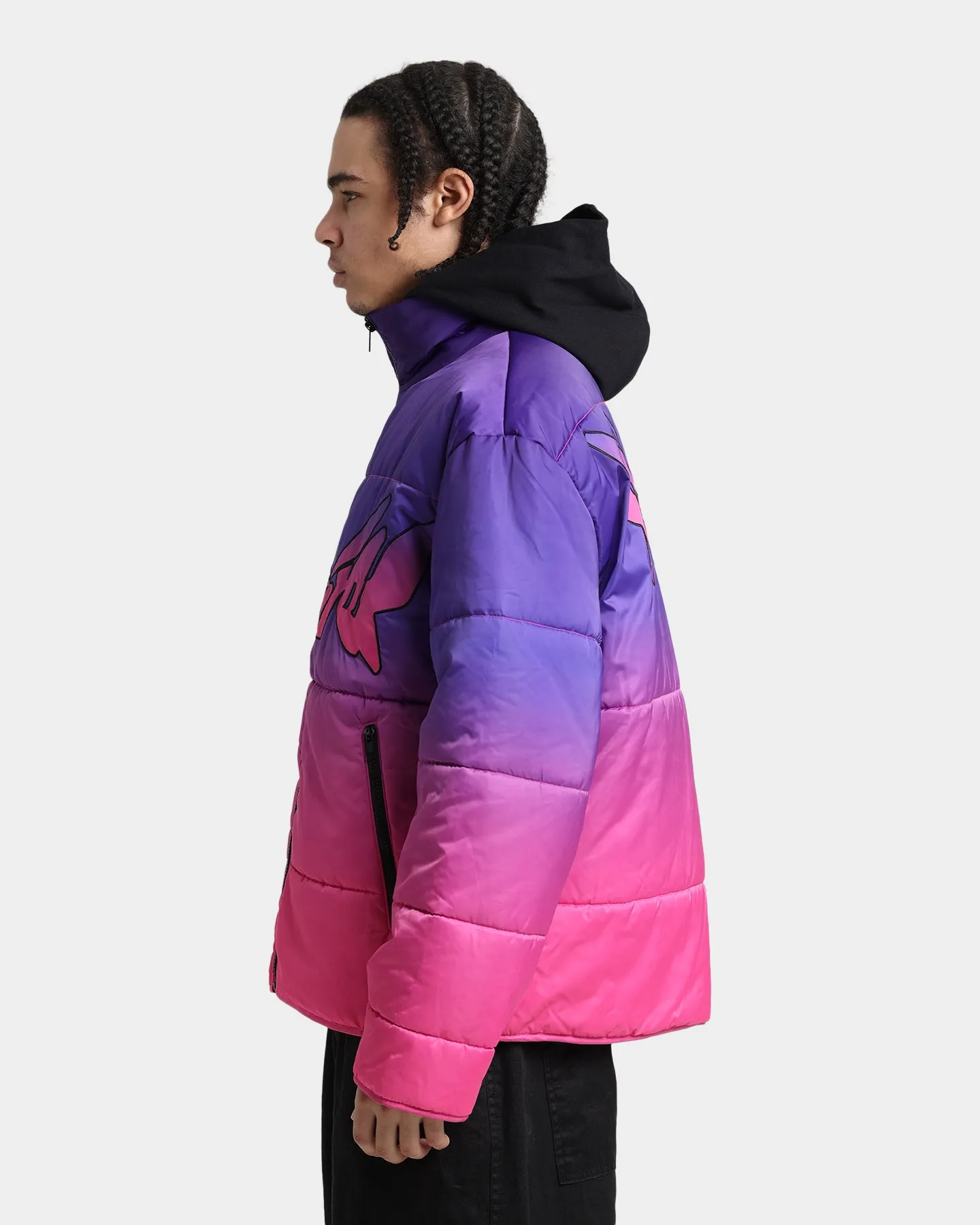 Loiter Cyber Gradient Puffer Jacket Pink/Purple