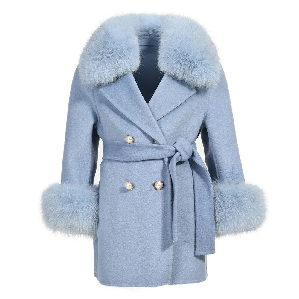 London Blue Cashmere Kids Coat