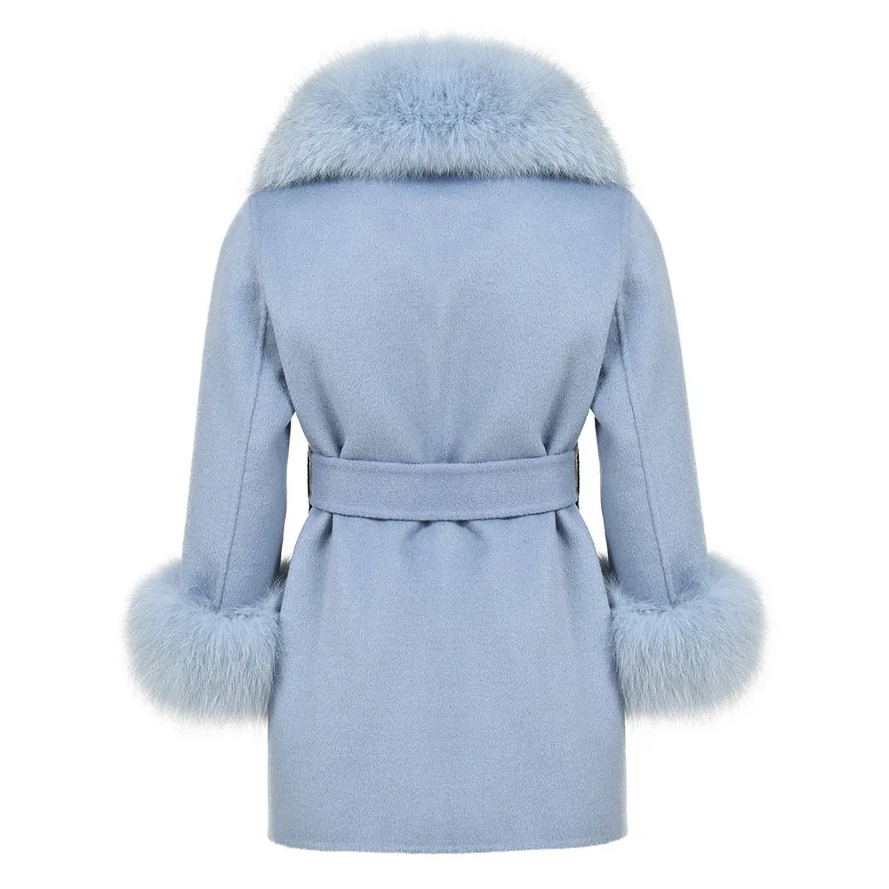 London Blue Cashmere Kids Coat