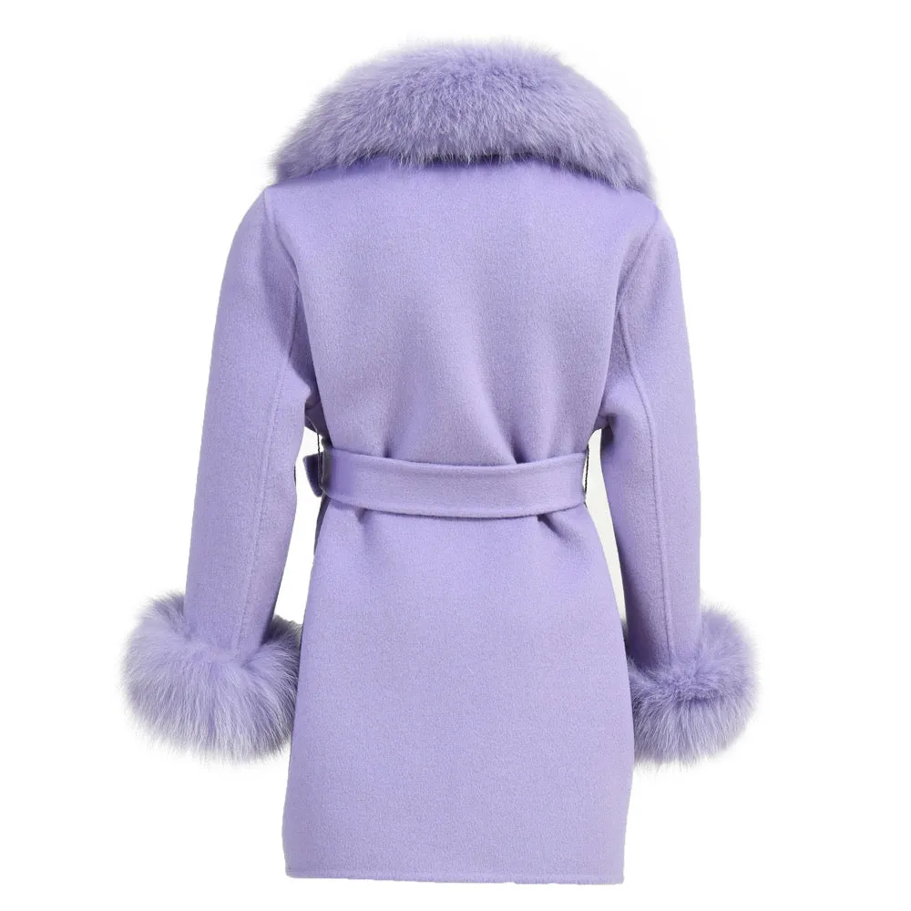 London Lilac Cashmere Kids Coat