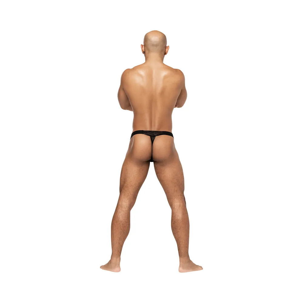 Male Power Heart Breaker Micro Thong V Black S/M