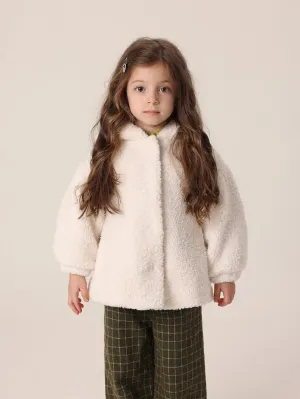 MARC & JANIE Girls Faux Alpaca Wool Fleece Coat 221722