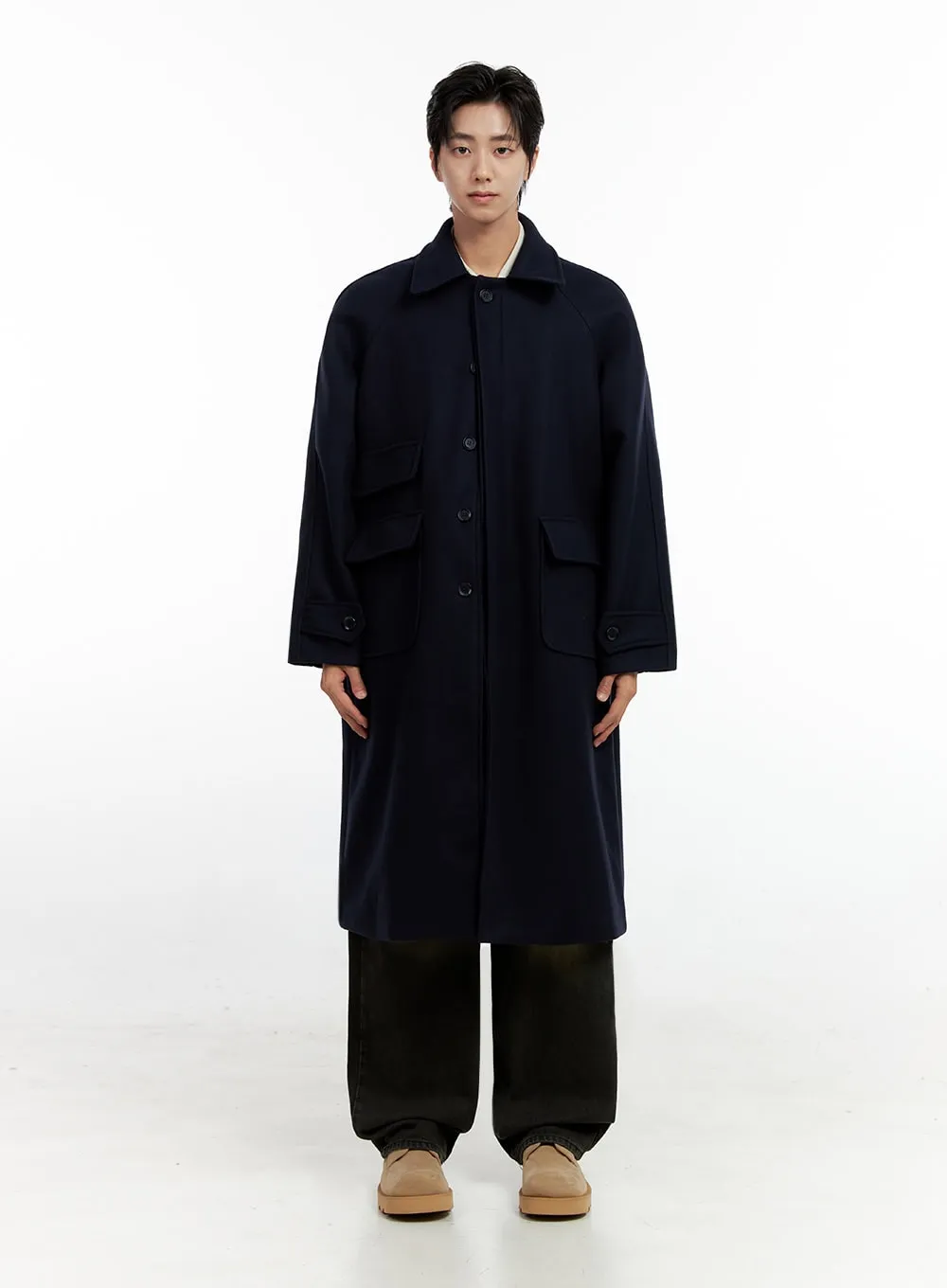 Men's Classic Wool Blend Coat IN411