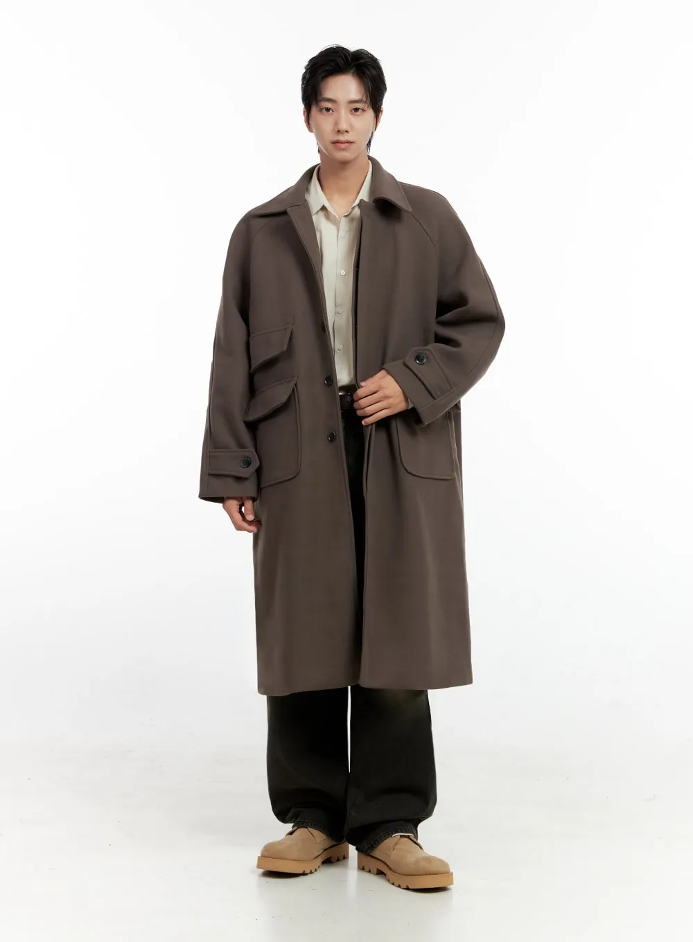 Men's Classic Wool Blend Coat IN411