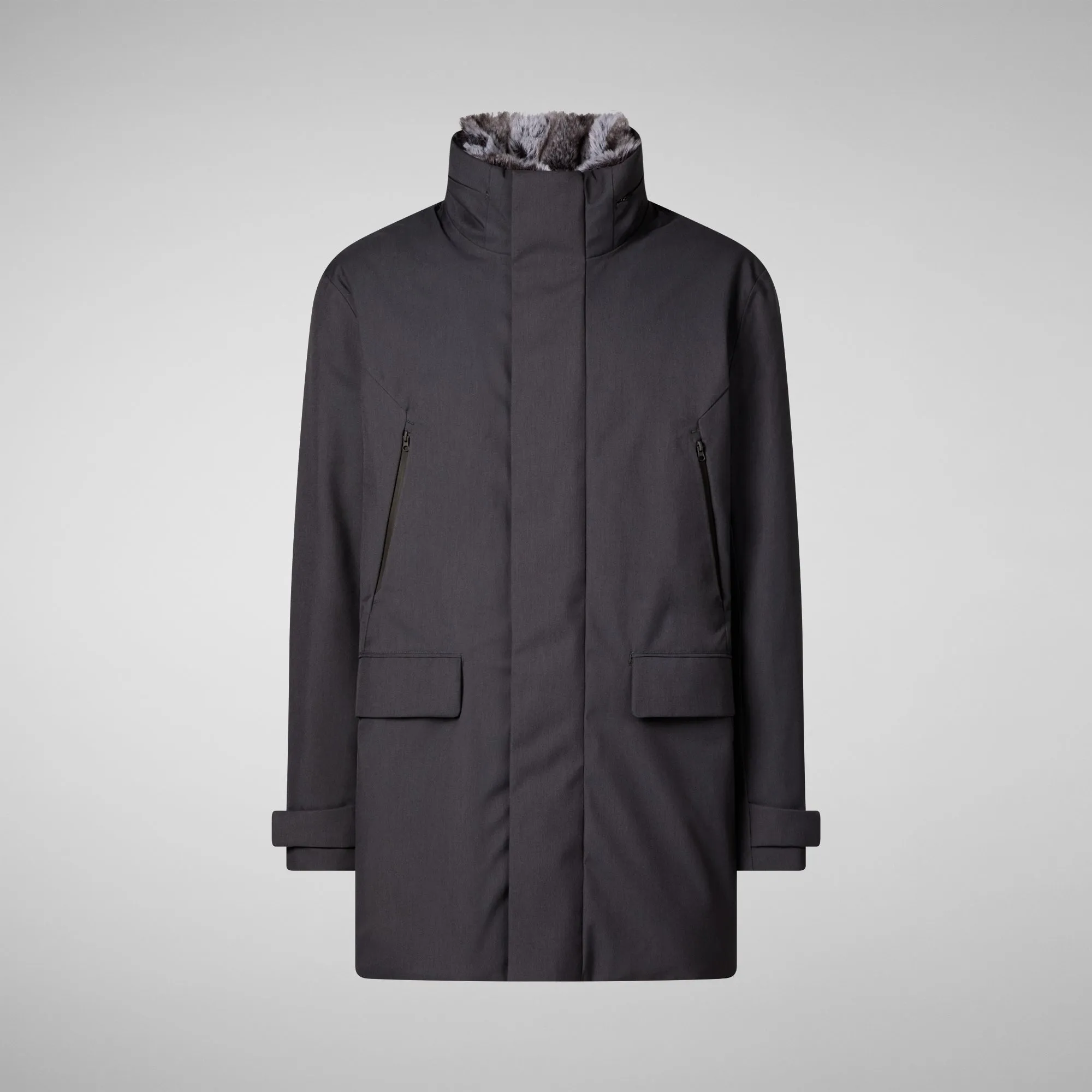 Men's coat Ambrose in grey melange