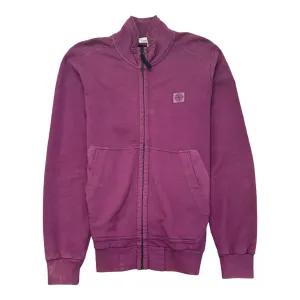 Men's Embroidered Compass Track Jacket Purple Size L