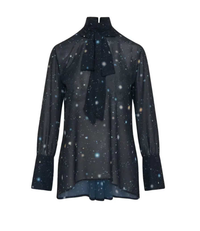 Midnight Blue Fancy Star Blouse