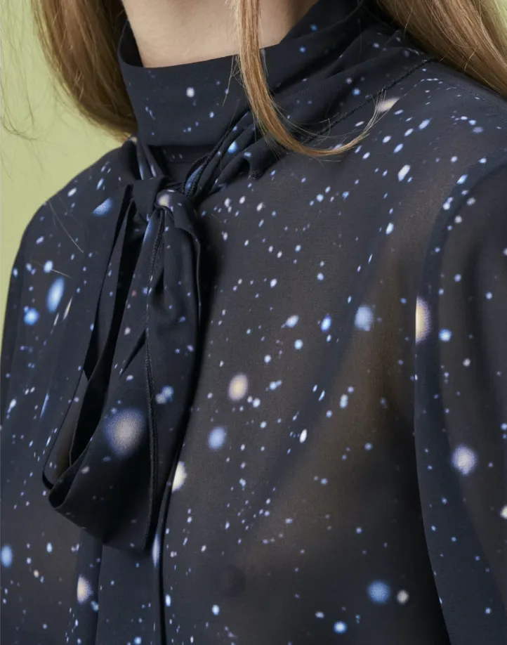 Midnight Blue Fancy Star Blouse