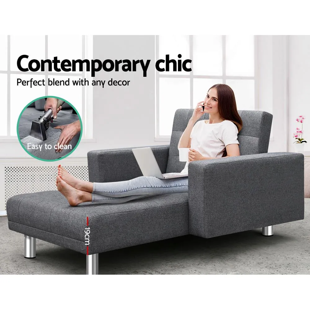 Modular Fabric Sofa Bed (Grey)