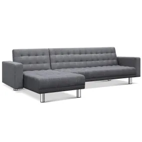 Modular Fabric Sofa Bed (Grey)