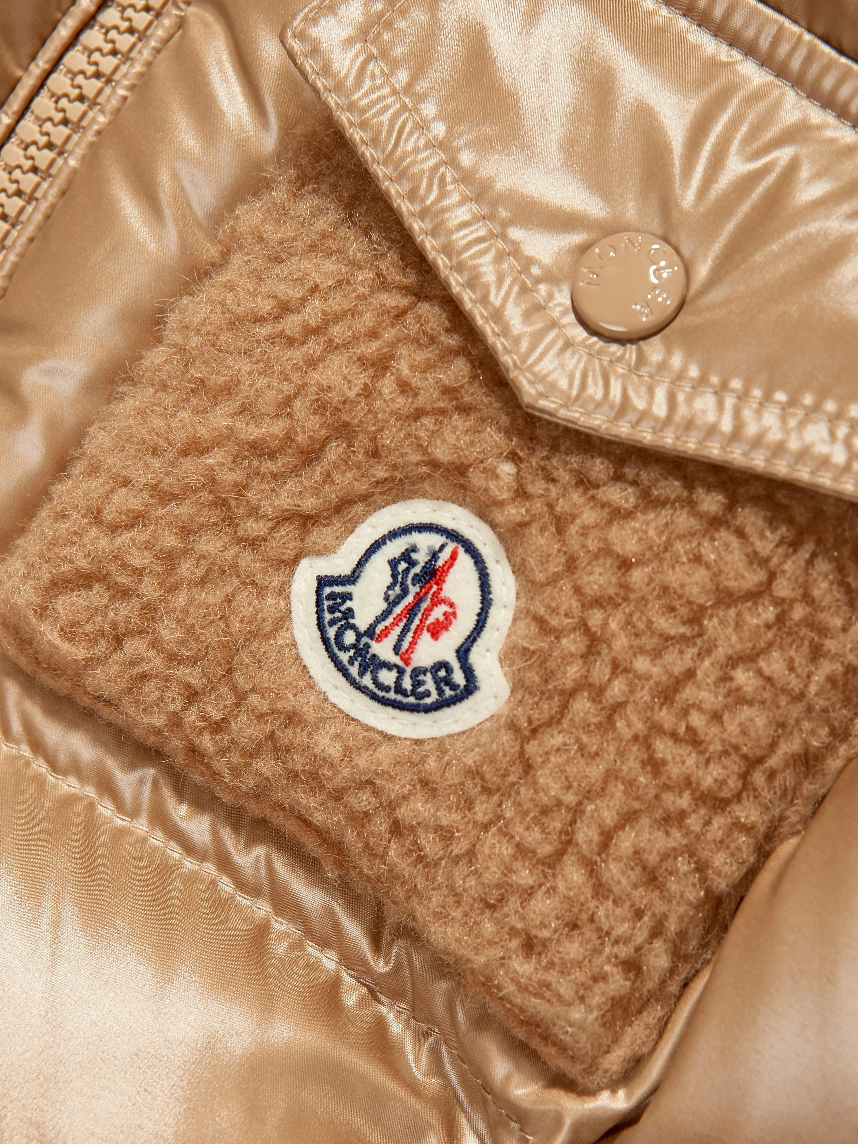 Moncler Enfant Boys Down Padded Yule Jacket in Beige