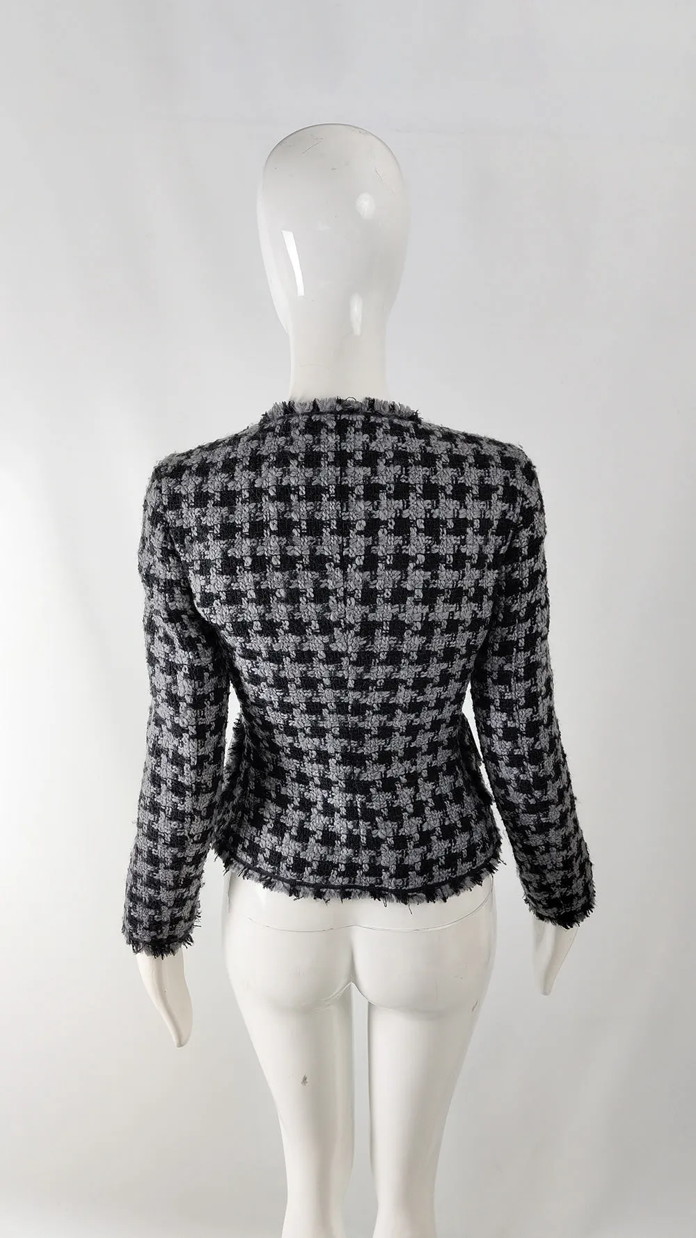 Moschino Vintage Grey & Black Tweed Perfume Bottle Jacket