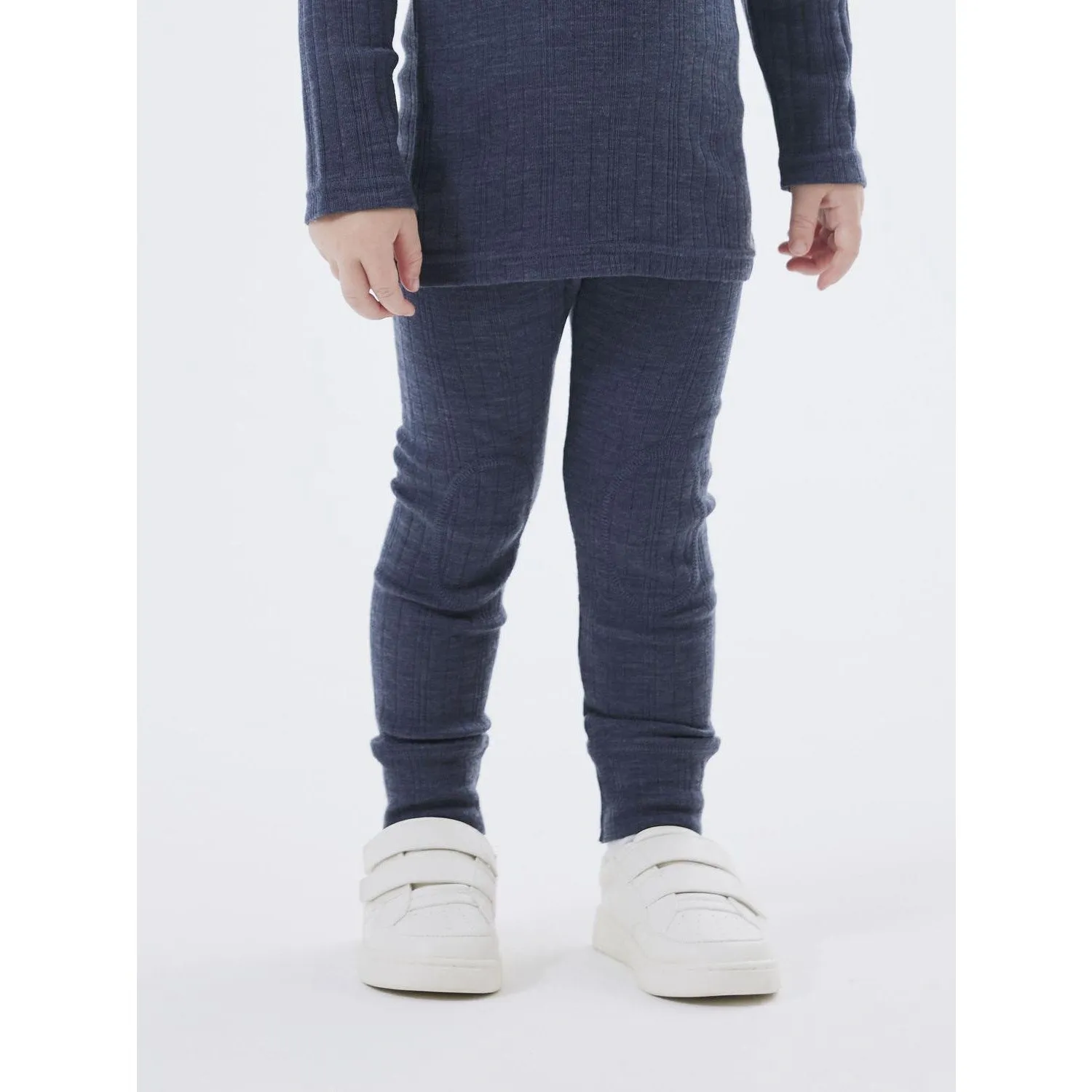 Name It Ombre Blue Wang Wool Needle Long Johns Solid Noos