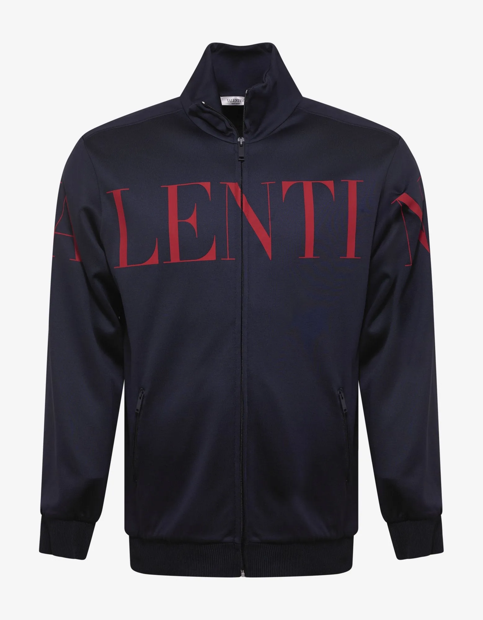 Navy Blue Logo Track Jacket -