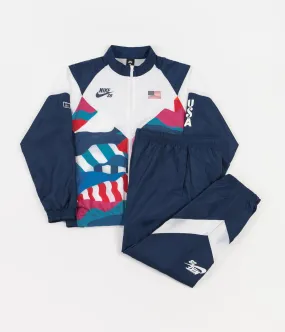 Nike SB x Parra 'USA Federation Kit' Tracksuit - Brave Blue / White / White