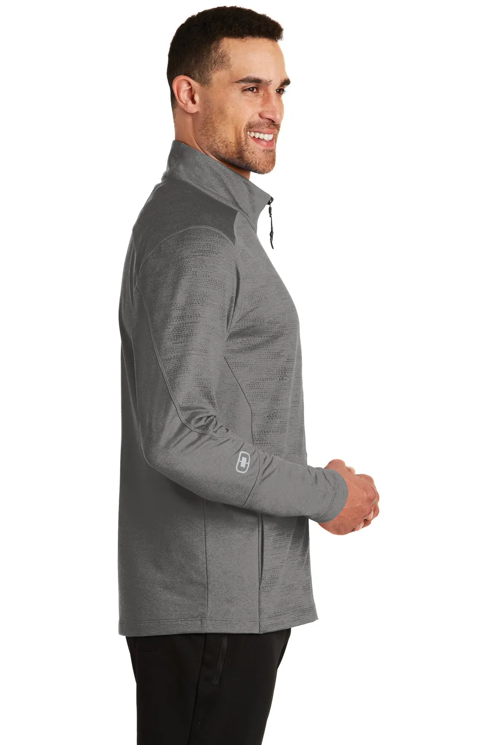 Ogio Mens Endurance Sonar Full Zip Jacket - Heather Track Grey - Closeout