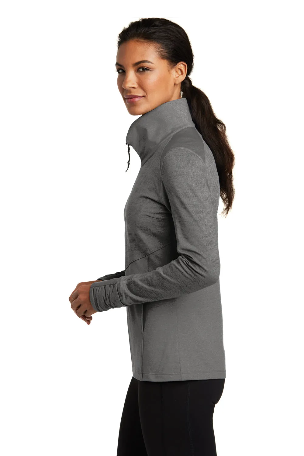 Ogio Womens Endurance Sonar Full Zip Jacket - Heather Track Grey - Closeout