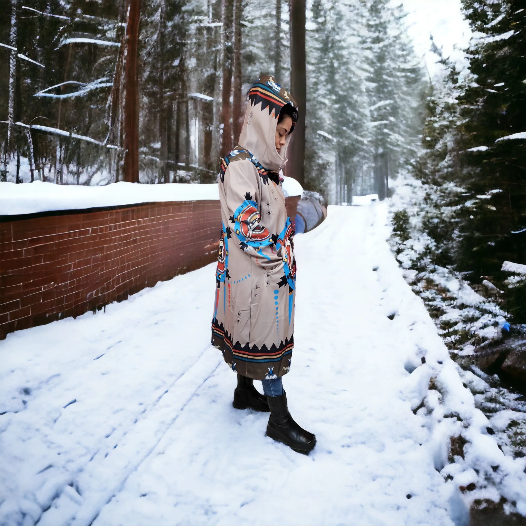 OLDTRIBES™ White Horse Long Coat