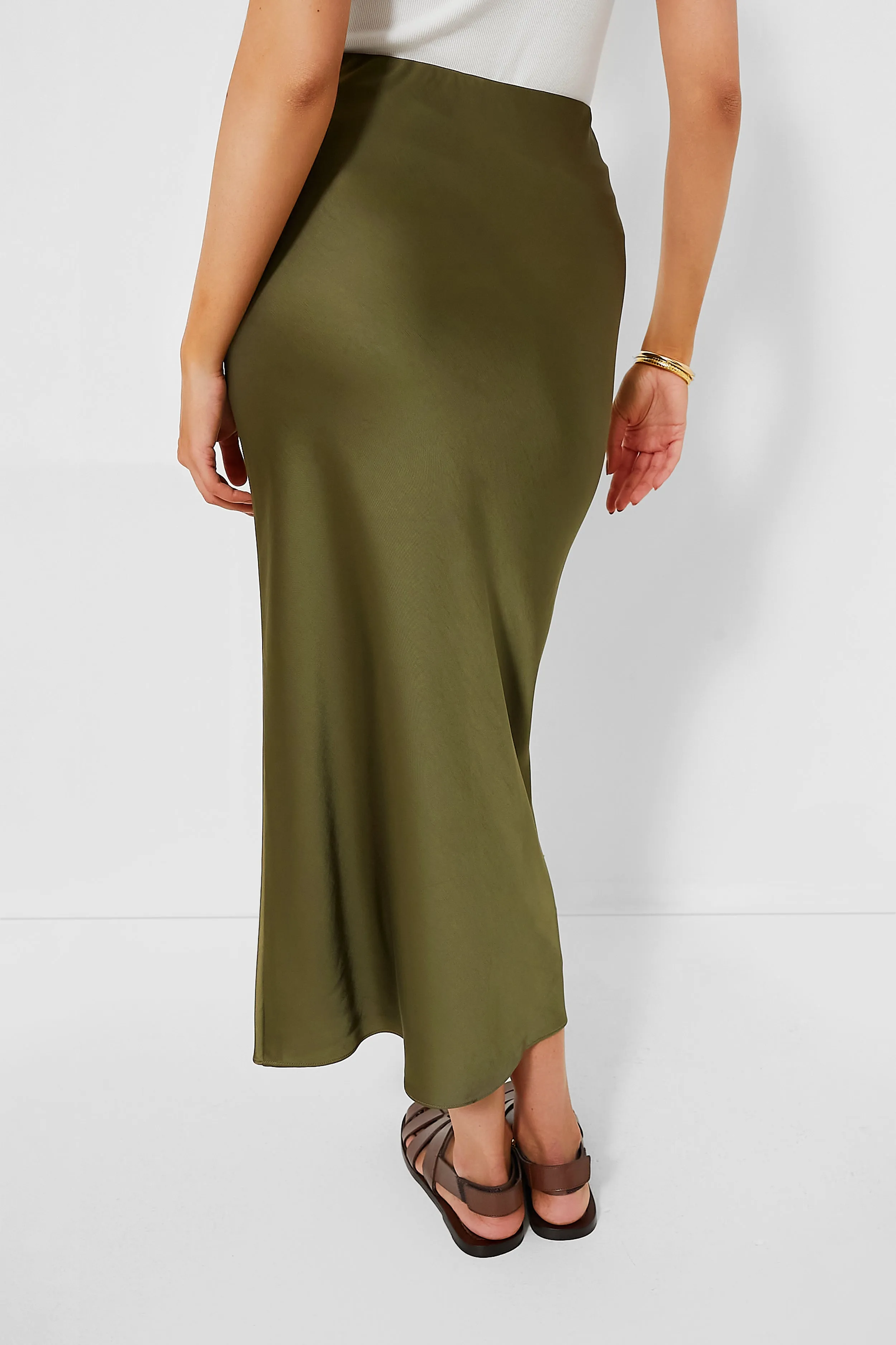 Olive Talia Charmeuse Maxi Skirt