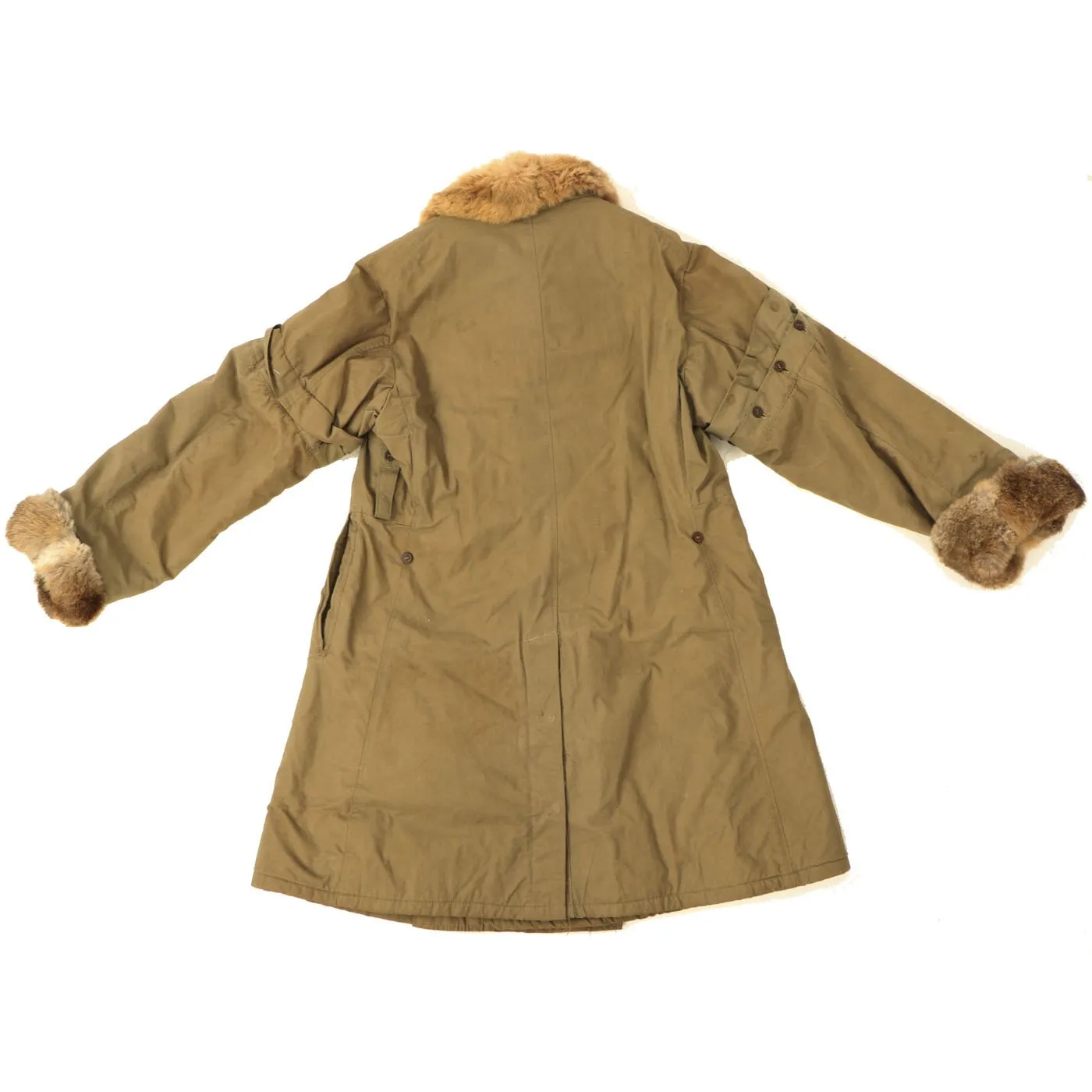 Original Imperial Japanese Army WWII Quilted Rabbit Fur Lined Winter Coat, Pants and Gaiter Set