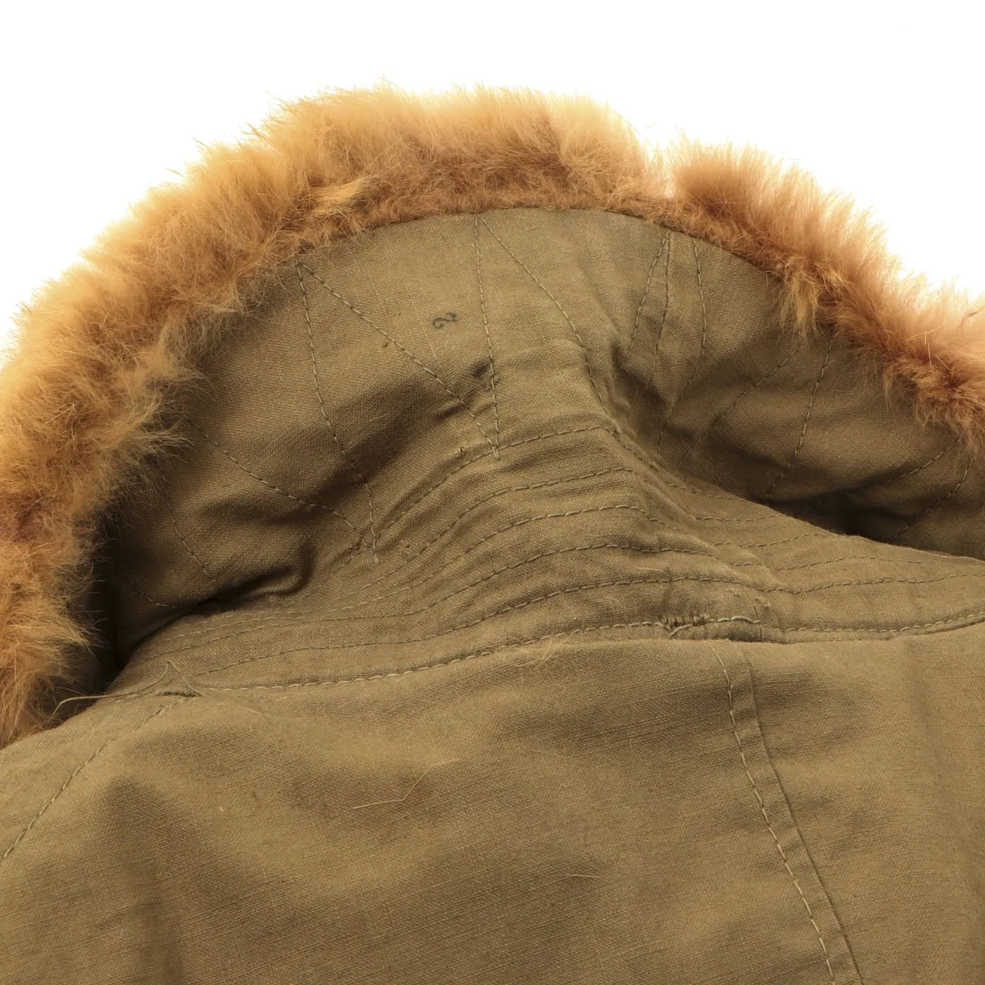 Original Imperial Japanese Army WWII Quilted Rabbit Fur Lined Winter Coat, Pants and Gaiter Set