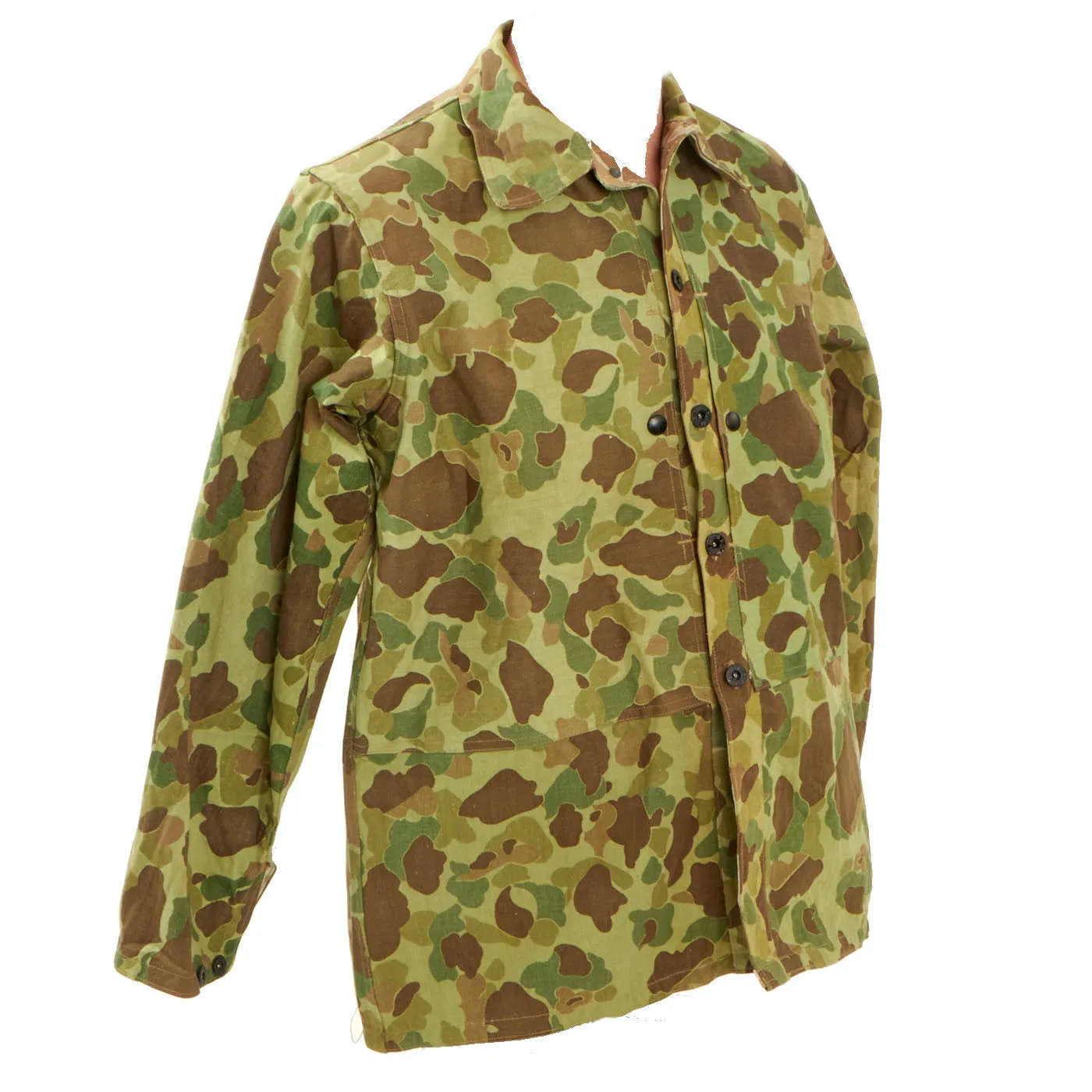 Original U.S. WWII US Marine Corps UNISSUED P-44 Camouflage Pattern Uniform Set - Frogskin Size 40