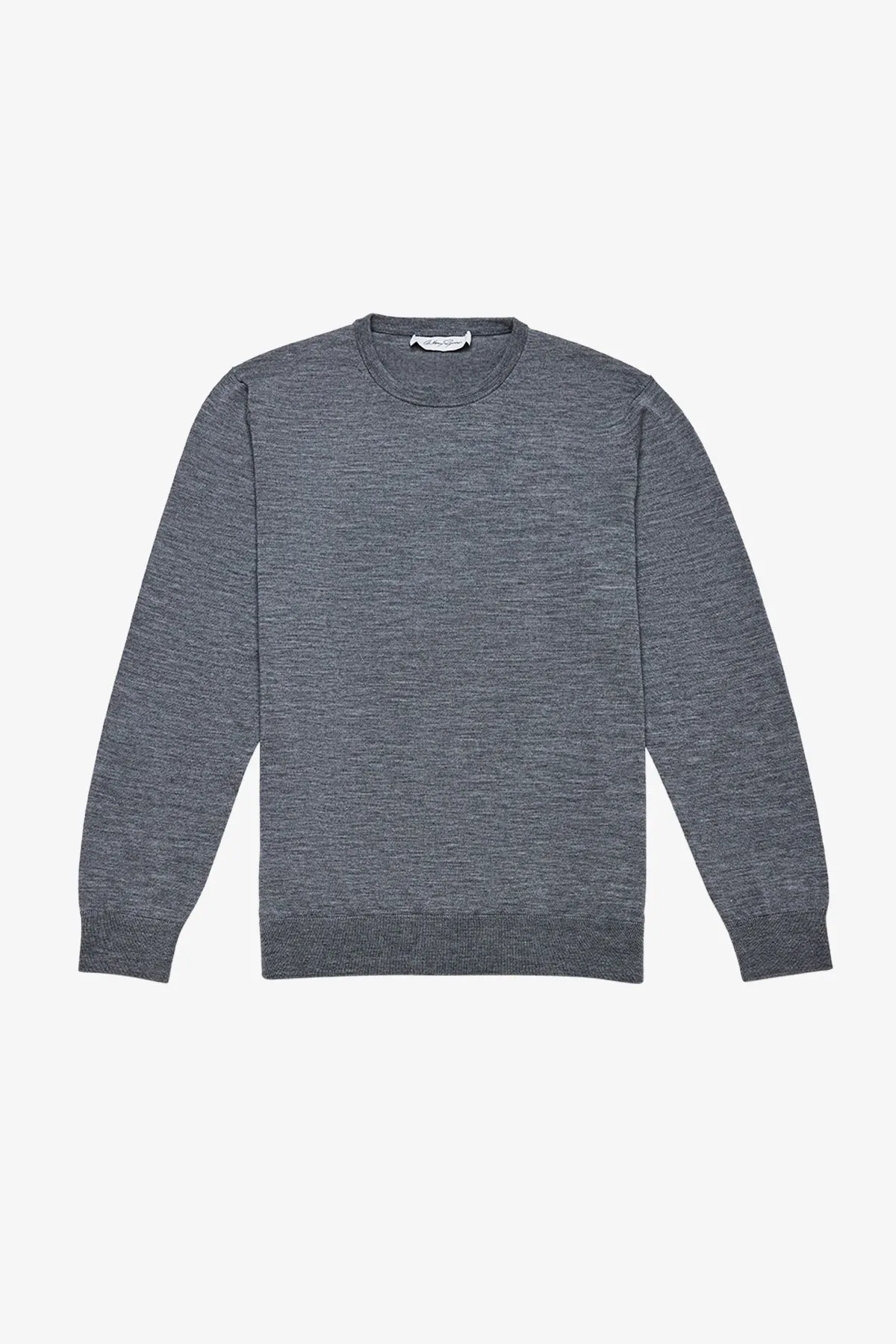 Oscar - Mid Grey Crewneck Knit