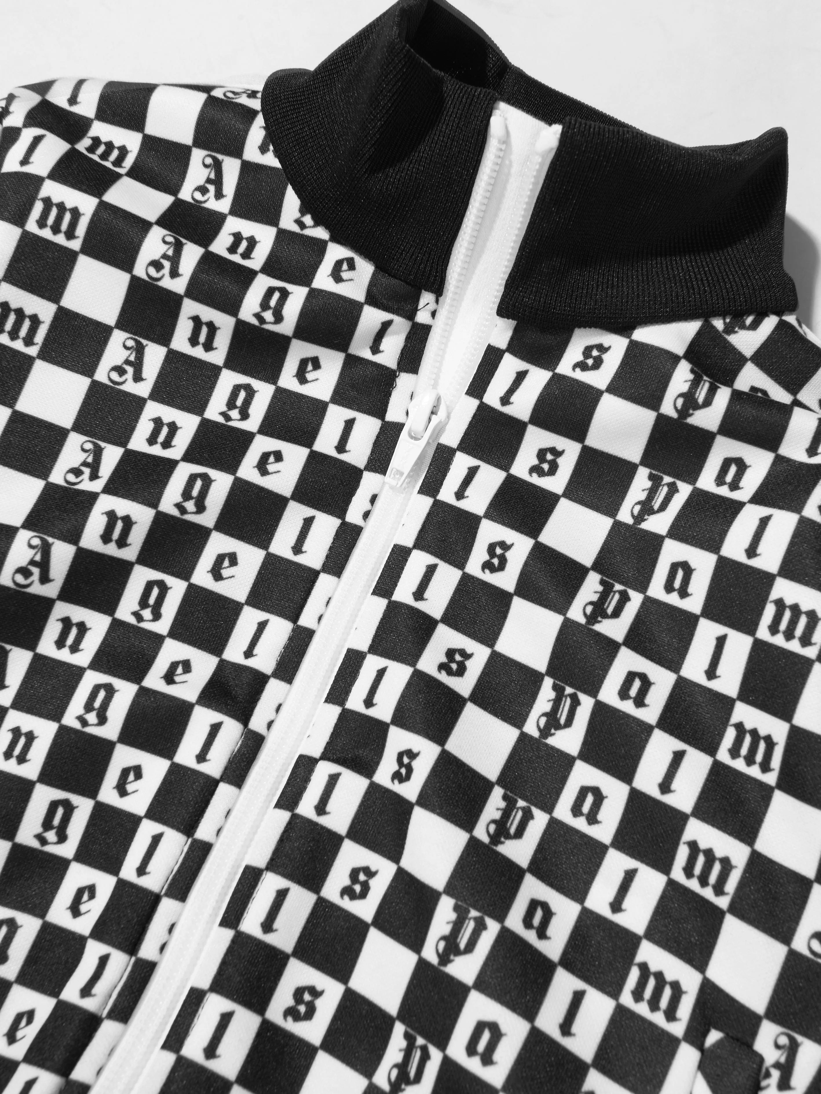 Palm Angels Kids Checkerboard Print Track Jacket