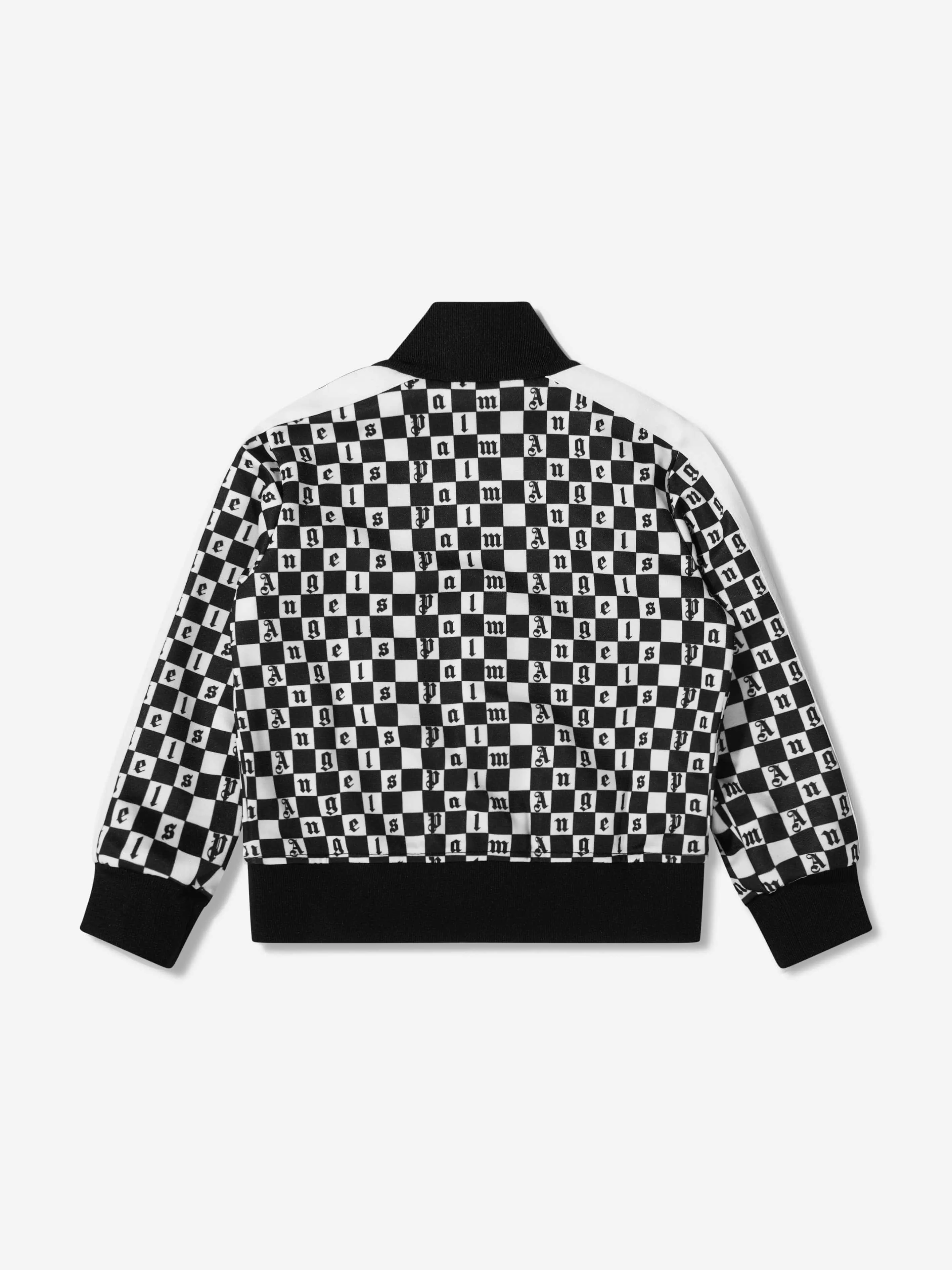 Palm Angels Kids Checkerboard Print Track Jacket