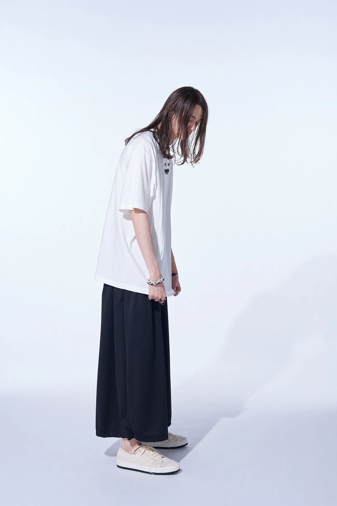 POLYESTER SMOOTH JERSEY 12-PLEATS PANTS