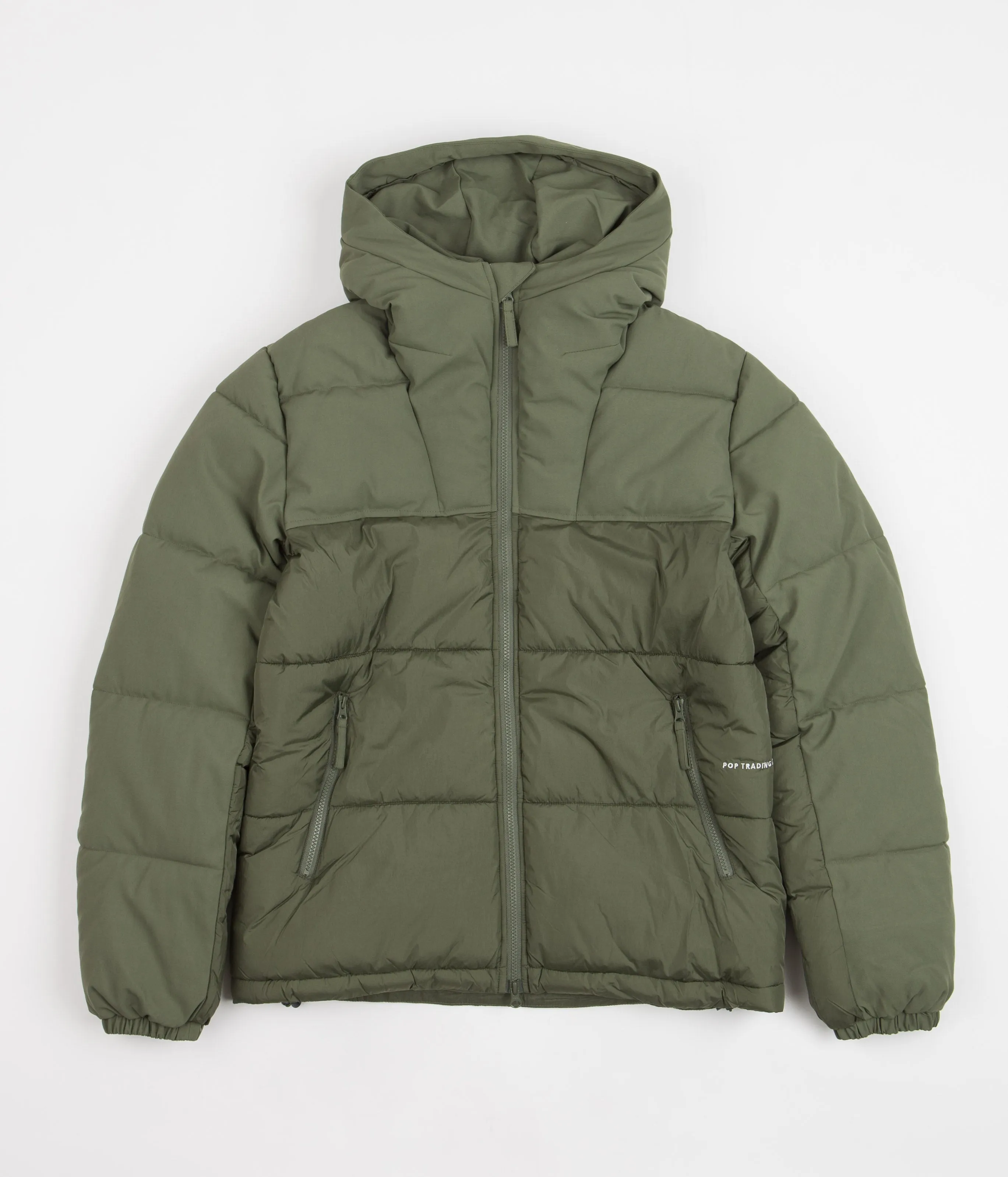 Pop Trading Company Alex Puffer Jacket - Olivine