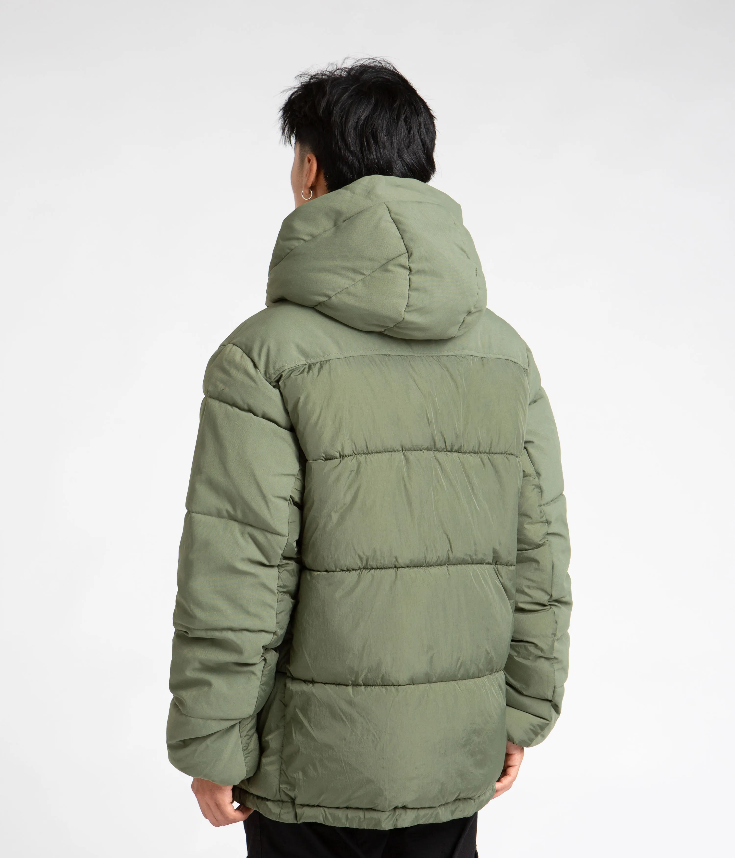 Pop Trading Company Alex Puffer Jacket - Olivine