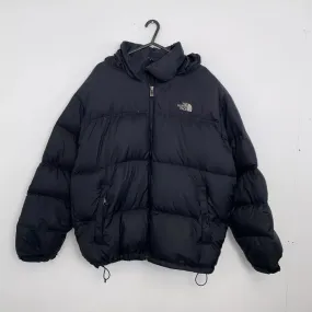 Preowned The North Face Nuptse Mens Down Puffer Jacket 700 Size XL Black Genuine TNF