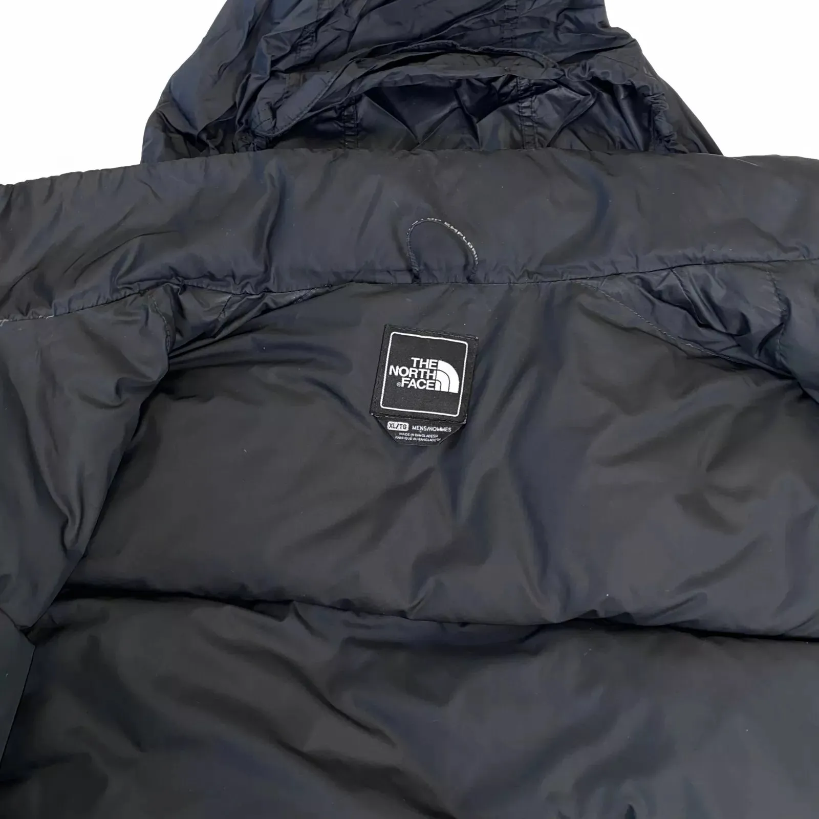 Preowned The North Face Nuptse Mens Down Puffer Jacket 700 Size XL Black Genuine TNF