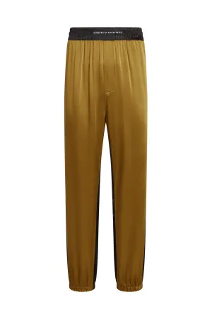 Presley Two-Tone Silk Track Pant