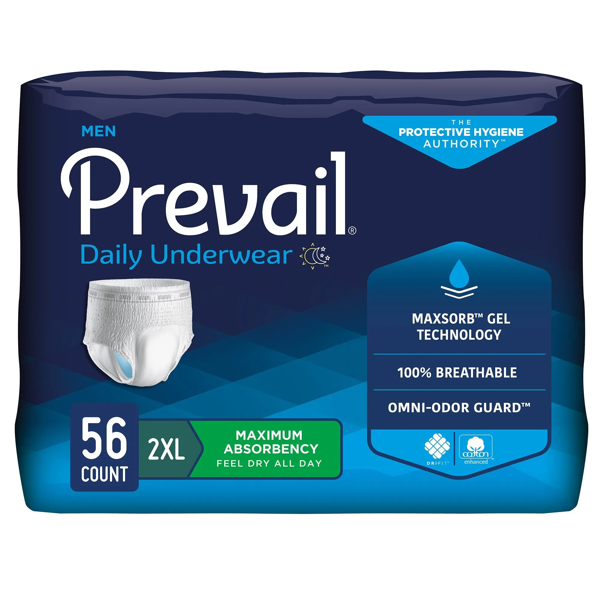 Prevail® Daily Underwear Maximum Absorbent Underwear, Extra Extra Large