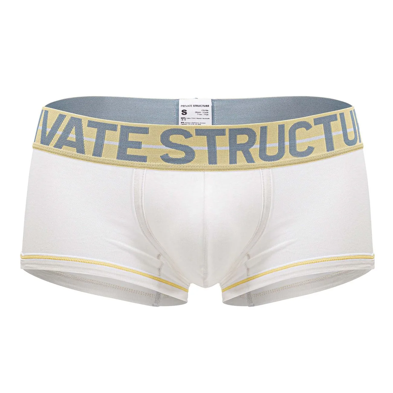 Private Structure MOUX4103 Mo Lite Mid Waist Trunks Color White