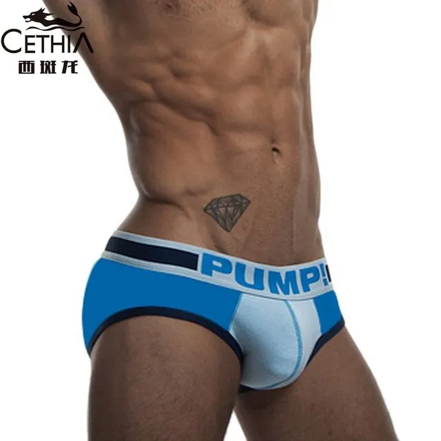 PU sexy men underwear designed low waist Penis Pouch Mens brief cotton briefs men's underpant man brand men shorts Sexy