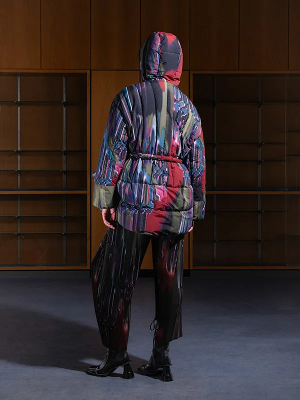 Puff Puffer Jacket - Dark Tetris Drips