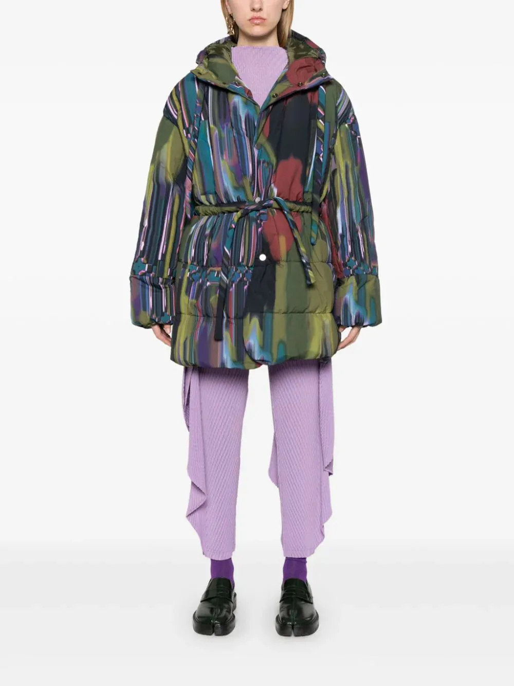 Puff Puffer Jacket - Dark Tetris Drips