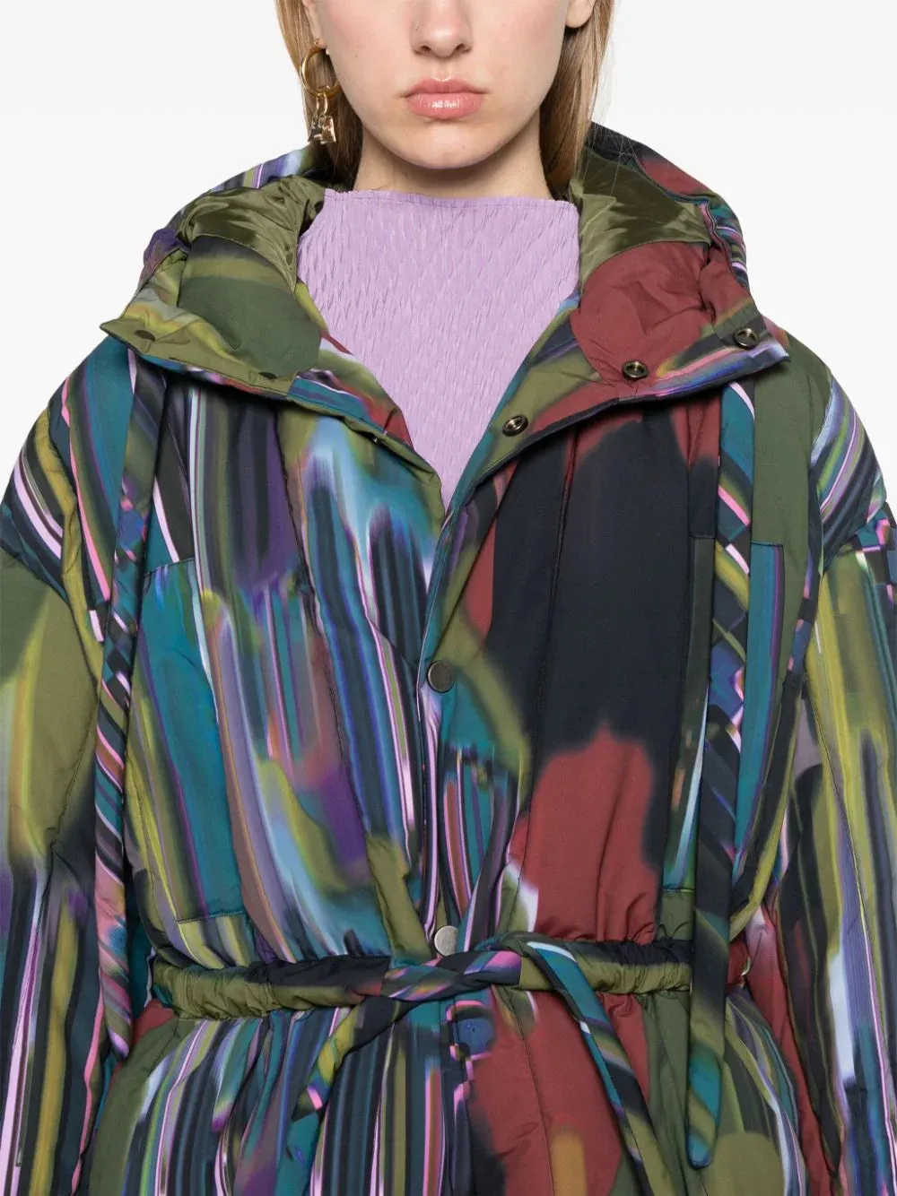 Puff Puffer Jacket - Dark Tetris Drips