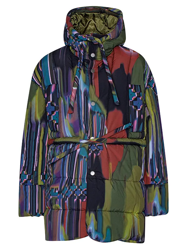 Puff Puffer Jacket - Dark Tetris Drips