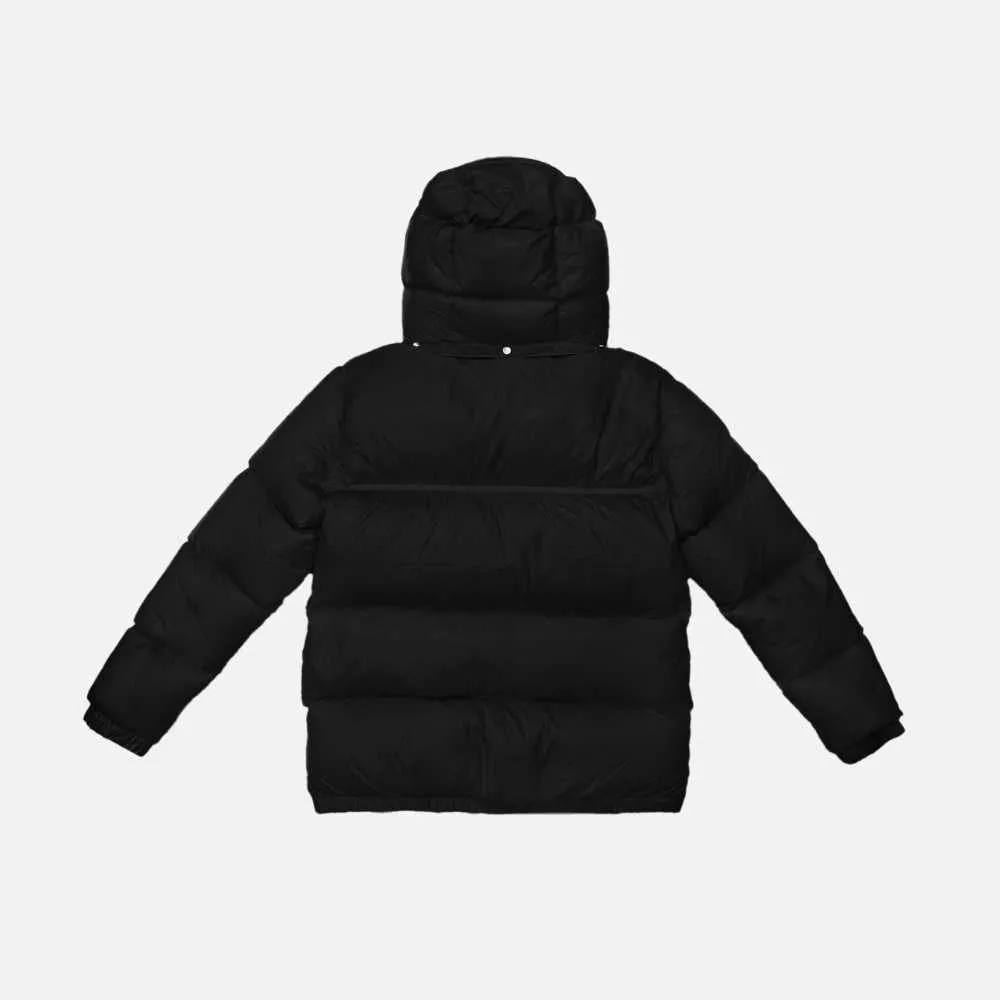 Purple Brand Nylon Snap Off Hood Puffer Jacket Jet Black