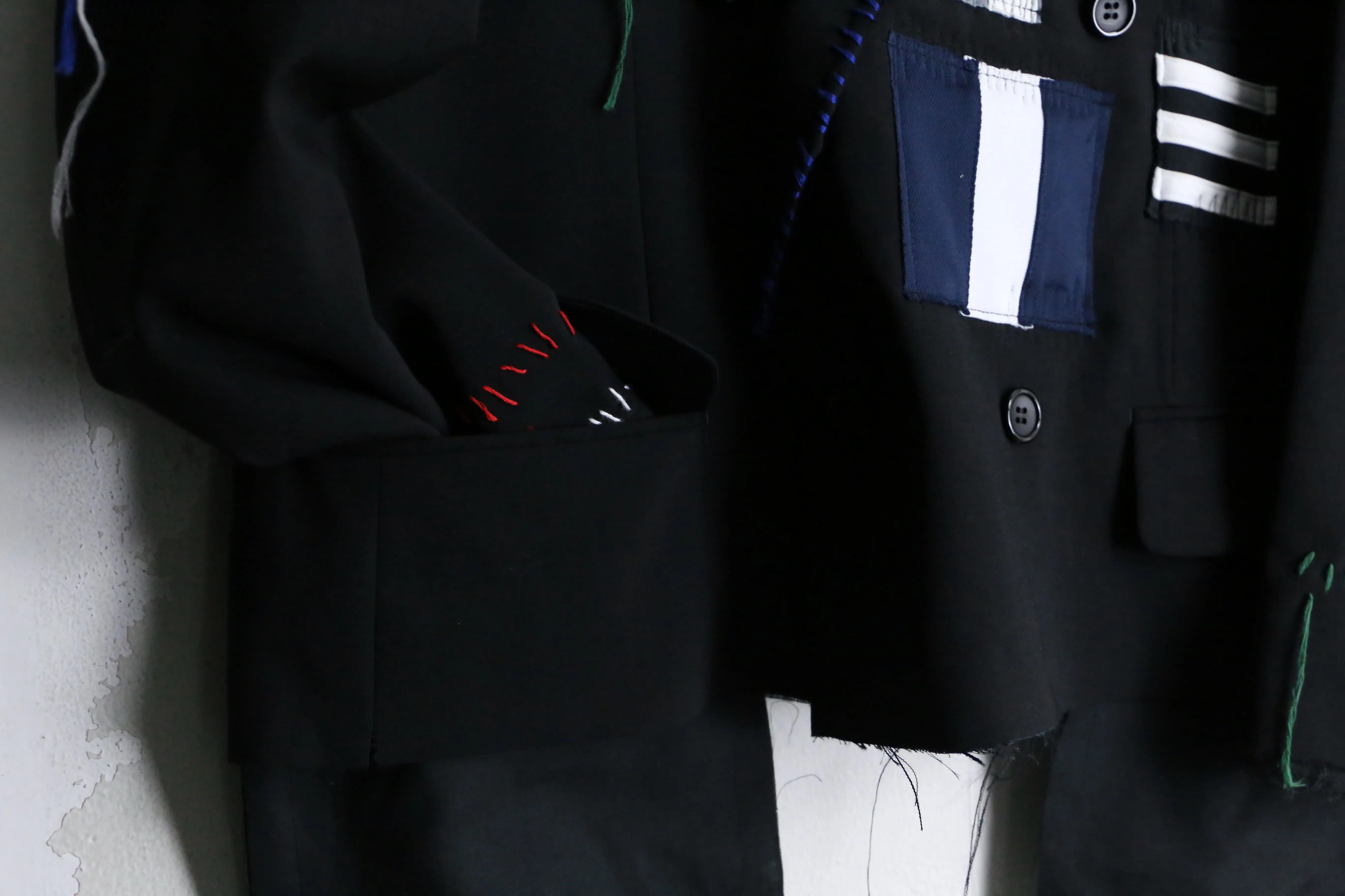 "Re:make" track mix tailored jacket