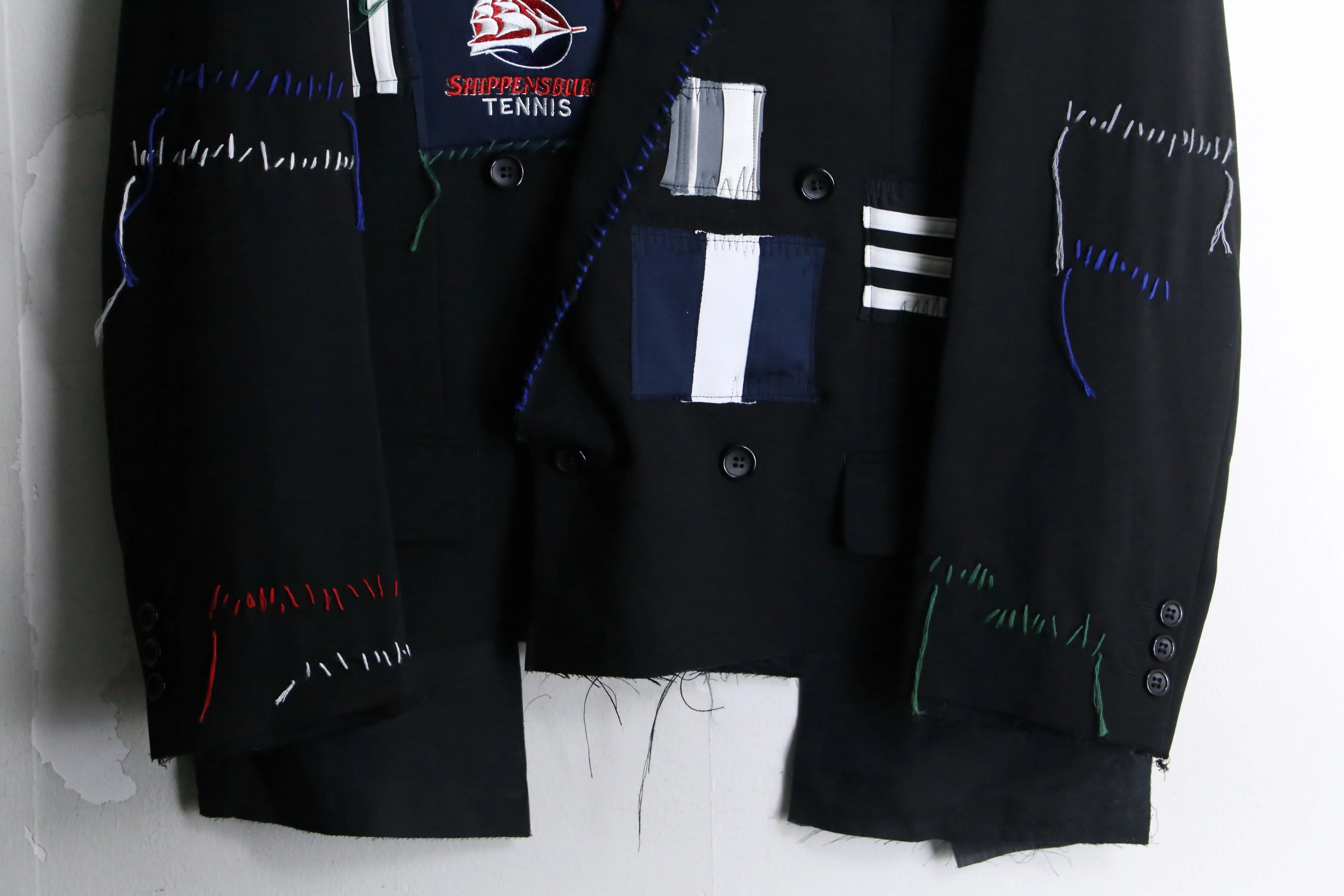 "Re:make" track mix tailored jacket