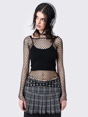 Rave Fishnet Long Sleeve Top