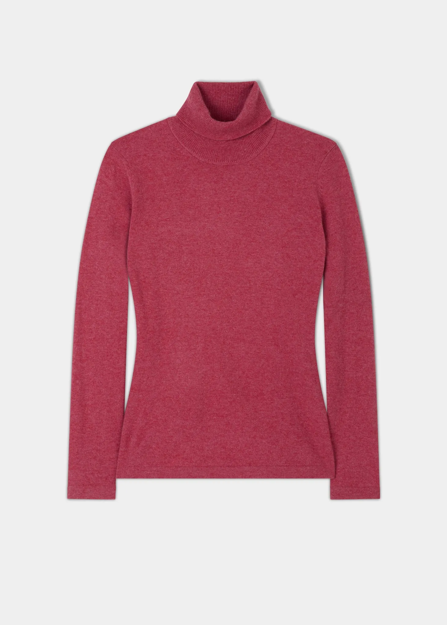 Rebecca Ladies Roll Neck Jumper In Rouge