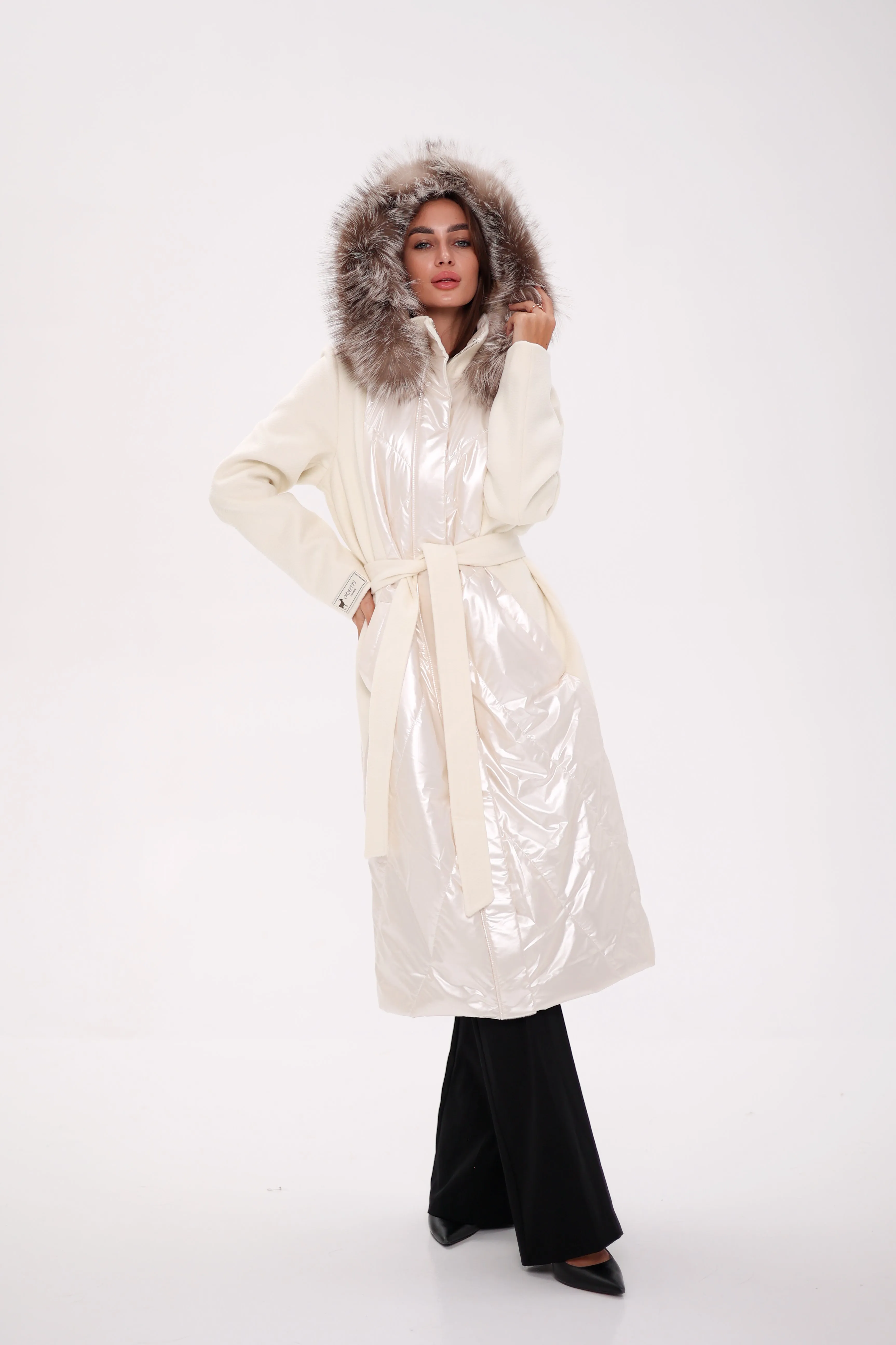 Saga®Furs Silver Fox Wool Alpaca Freudenberg Comfortemp® Coat